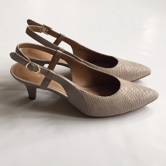 Clarks Shoes - Clarks Artisan Snakeskin Suede Heels